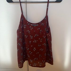 Floral print red tank top🌸